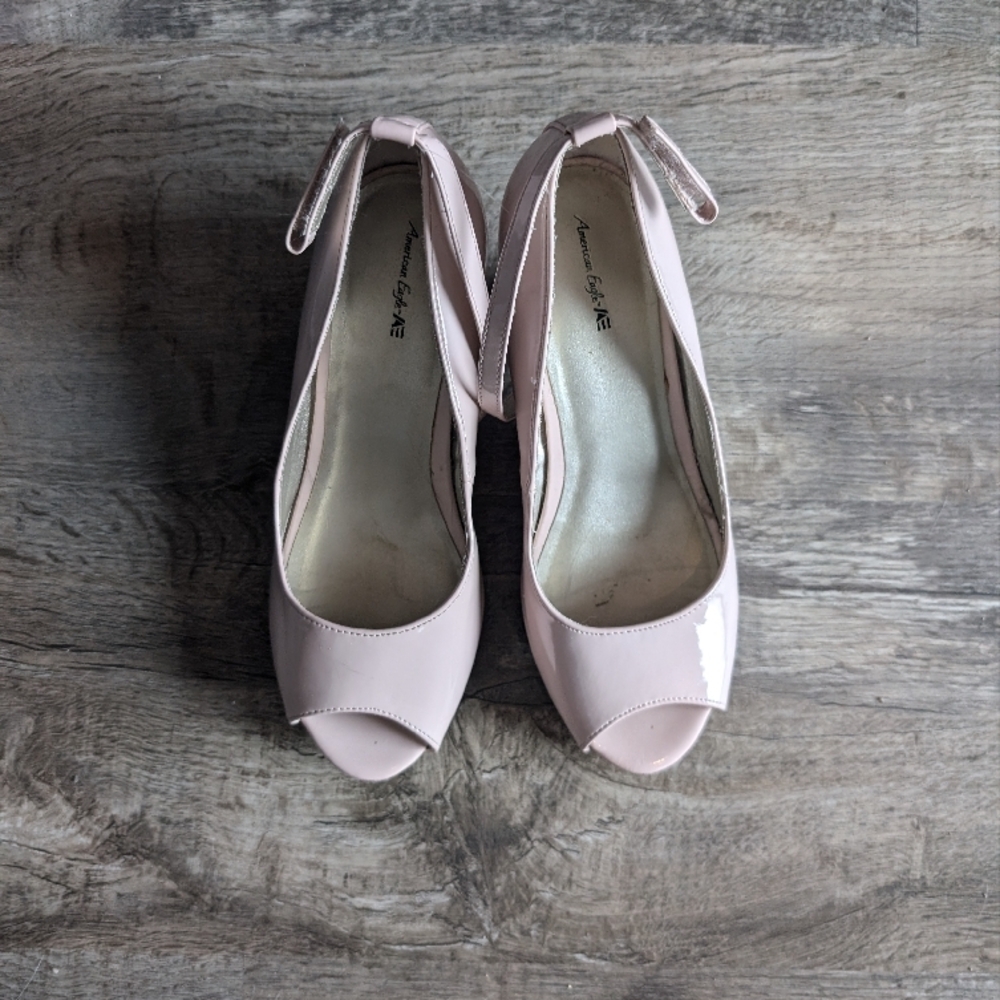 American Eagle Outfitters Pink Peep Toe Heels